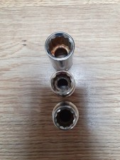 3 KAMASA Sockets 11mm, 12mm, 15mm, 1/2" Sq. Dr.