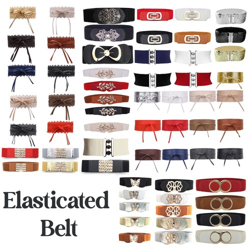 Womens stretch wide bow - stretch, waist