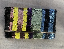 PRIMARK Ladies Women Girls Sequins Clutch Hand Bag Party Shoulder Crossbody Bag