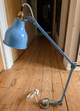 VINTAGE MEK ELEK ENGINEERS LAMP - WORKING - Machinist Light Enamel Industrial