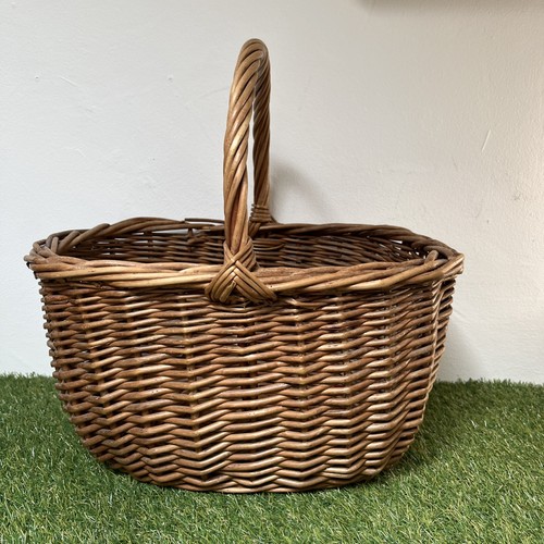 Solid vintage whicker shopping - vintage,