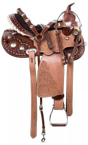 Leather western barrel horse - leather,