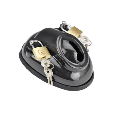 Black man male chastity - black,