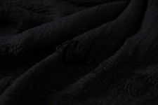 Crimped Frayed Edge Crinkle Maxi Plain Scarf Elegant Super Soft Hijab Shawl Wrap