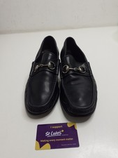 Gucci Black Leather Loafers Shoes Men's UK 7.5 US 8.5 EU 41.5