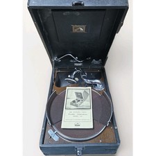 Vintage His Master's Voice HMV model 102 Portable Gramophone Excellent Condition