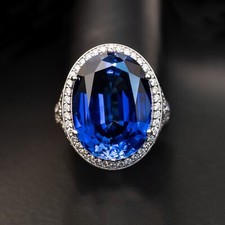 4.70CT Oval Natural Blue