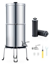 CO-Z Gravity-Fed Water Filter System with 2 Filters & Stand 8.5 L Water Purifier