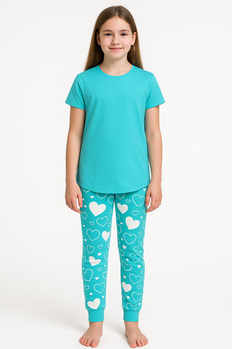 Girls short sleeved pyjamas - girls,