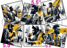 6 XL Card Toppers 5.5" Black