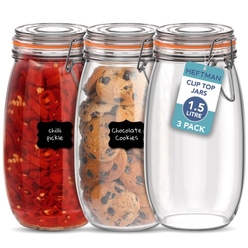 Heftman glass clip top - glass,