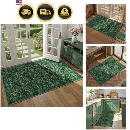 Dark green runner - rug, for