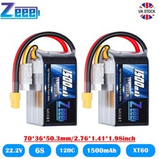 2x Zeee 22.2V 6S LiPo Battery