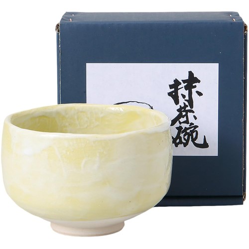 Matcha bowl yellow shino - yellow,
