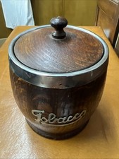 Vintage Wooden Tobacco Jar,see Photos