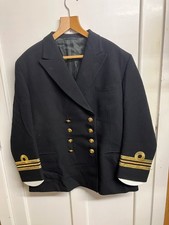 VINTAGE BESPOKE GIEVES & HAWKES ROYAL NAVY OFFICER No 1 JACKET BLACK 42'' CHEST