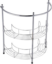 Pilot Imports under Basin Chrome Bathroom 2 Tier Sink Storage Rack Unit Shelf & 