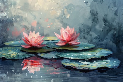 Zen lotus flower - , canvas