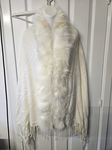 Women white faux fur - white,