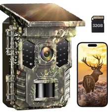 XTU Wildlife Camera WiFi Bluetooth - 4K 64MP Solar Trail Camera With Night
