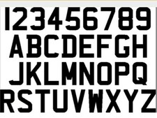 7 STICK ON SELF ADHESIVE LETTERS/NUMBER PLATE FONT,BOAT CARS,CARAVAN TRAILERS.