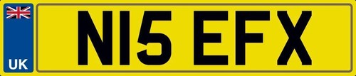 Nice initials number plate n15 - initials,