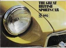 1974 MG car brochure: MG Midget Mk. III, MGB roadster + MGB GT & V8