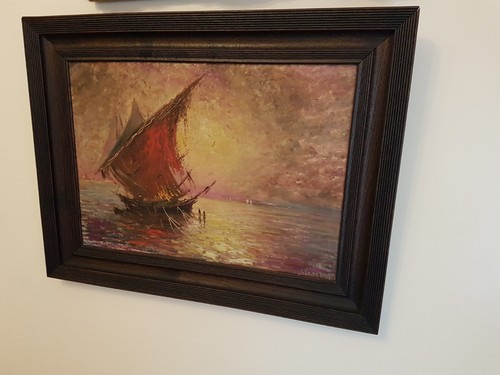 Oil painting board - board, 'lagoon
