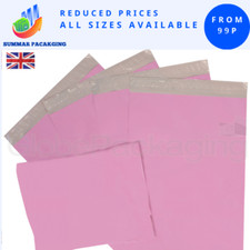 Pink Mailing Bags Strong Plastic Poly Postage Post Postal Self Seal Packaging