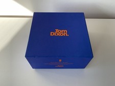 Tom Dixon Tank Black High Ball Glasses Set 2 Mouth Blown Crystal Black Base BNIB