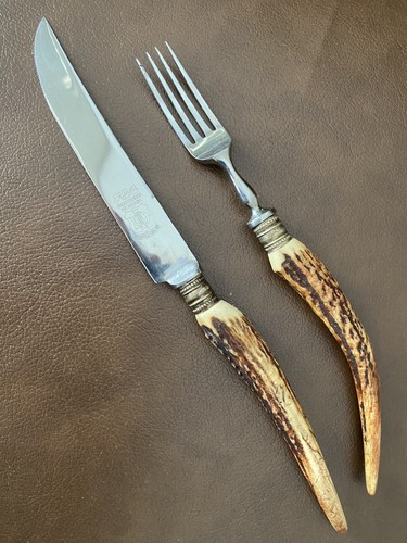 Kirks stag antler handle - handle, steak