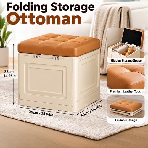 Folding ottoman storage - folding,