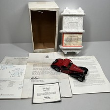 Franklin Mint Bugatti 1936 Type 57SC Red Black Diecast Boxed Vintage 1989