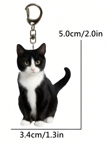 Black and white tuxedo cat - and,