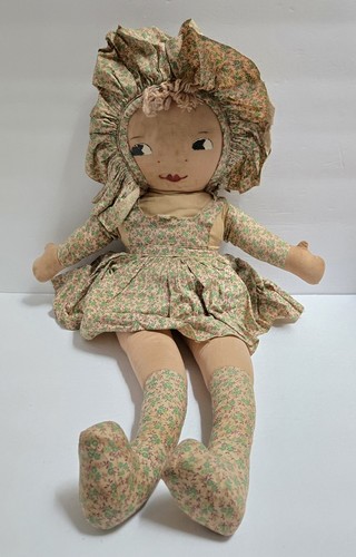 Vintage painted face cloth rag - cloth,
