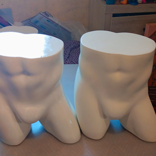 Matte white plastic men - 2x, men’s