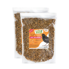 Love Wildlife Dried Mealworms 10ltr Refill - Wild Bird Food 10 litre, 10l Bag