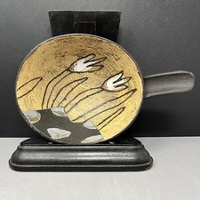 John Maltby decorated Handled Bowl ‘tulips’ Approx diam 14cm Signed #1625