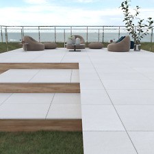 White porcelain paving patio