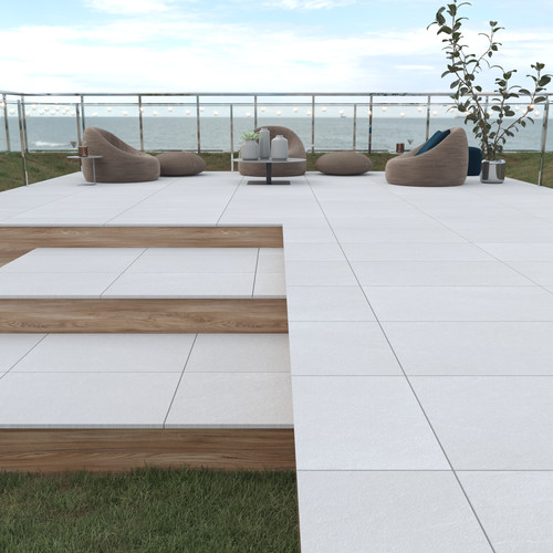 White porcelain paving - , patio