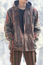 Brown Patchwork Cotton Fleece