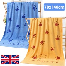 2Pc Super Absorbent Pet Dog Bath Towels Microfibre Large Size Dog Grooming Towel