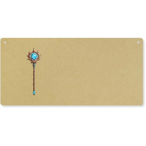 Wizard staff door plaque - staff',