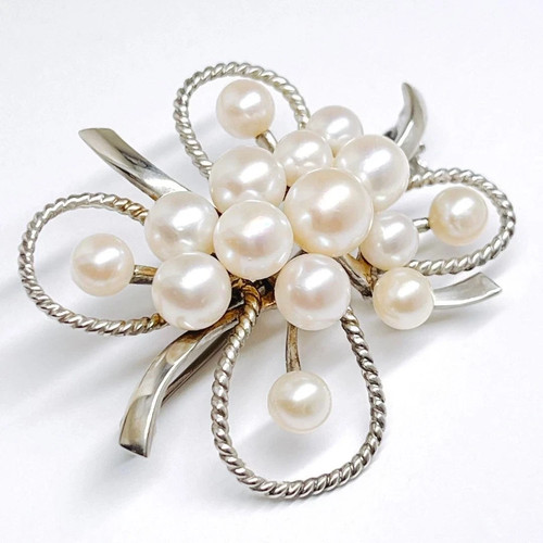 Mikimoto pearl brooch balls - brooch, 15