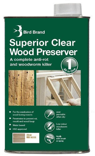 Clear wood preserver - wood,