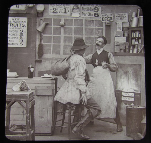 Glass magic lantern - lantern, slide