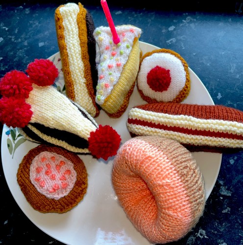 Knitted cakes handmade slice - 7,