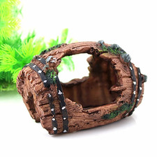 Artificial Barrel Cave Aquarium Ornament for Stunning Fish Tank Decor