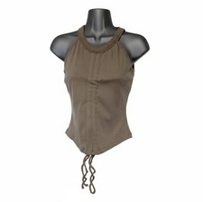 Peached Ruched Front Rib Vest