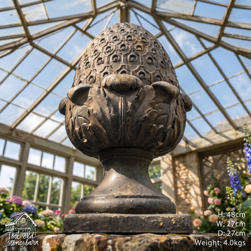 Acorn sculpture large stone - acorn,